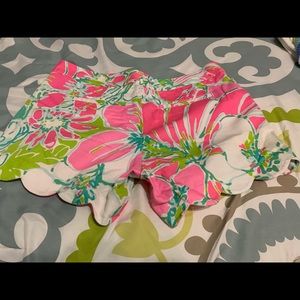 Lilly Pulitzer Buttercup shorts in pink & green